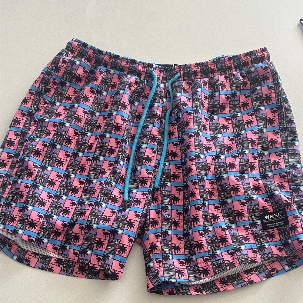 WeSC Zack Paradise Lost Scenery AOP 5" Swim Trunks.